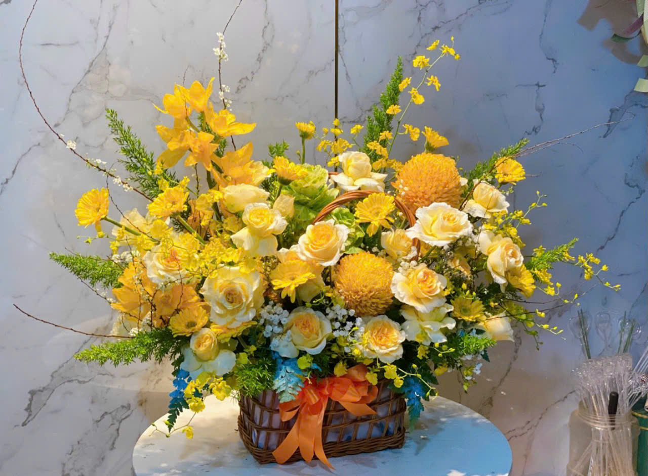 Giỏ hoa sinh nhật, hoa chúc mừng khai trương